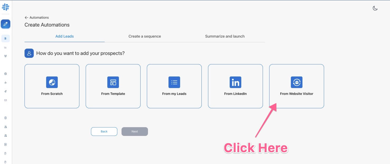 AI visitor Automation step 1