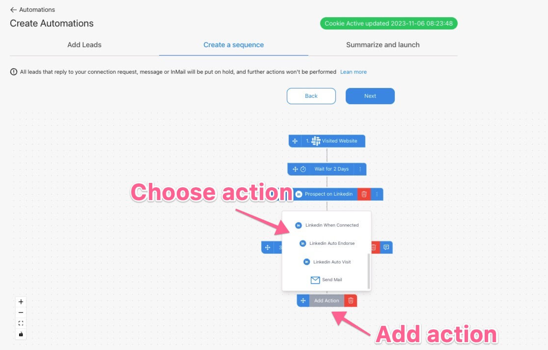 AI visitor Automation step 3
