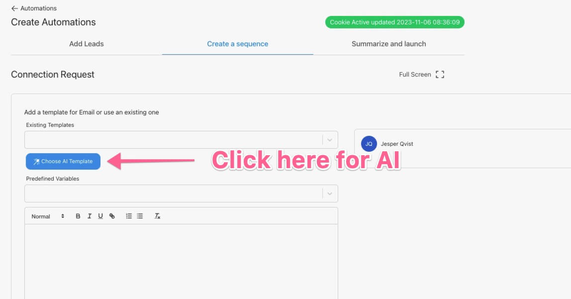 AI visitor Automation step 4